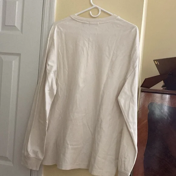 Theory sz XL long sleeve tshirt with three front buttons like NEW ivory white - Picture 6 of 9